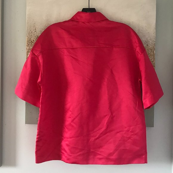 Maje Hot Pink Button Down Shirt (NWT) - Picture 8 of 14